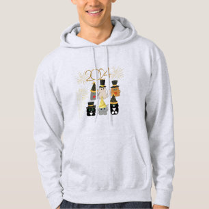 Cute Cats New Years Celebration Hoodie