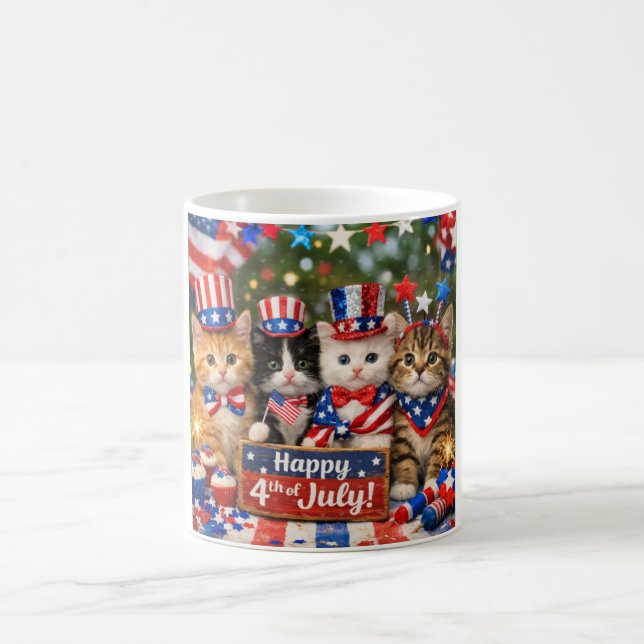 Cute cats of July  Coffee Mug (Center)
