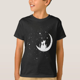 Cute Cats on Moon T-Shirt