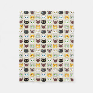 Cute Cats Pattern Fleece Blanket