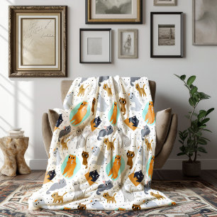 Cute cats Pattern Fleece Blanket