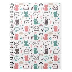 Cute Cats Pattern Notebook