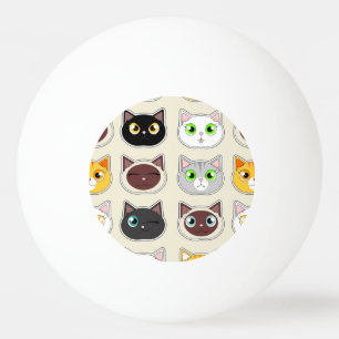 Cute Cats Pattern Ping Pong Ball