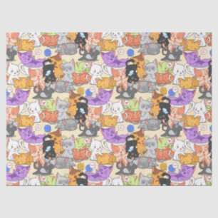 Cute cats pattern tissue paper