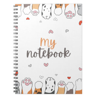 Cute Cats Paws Notebook