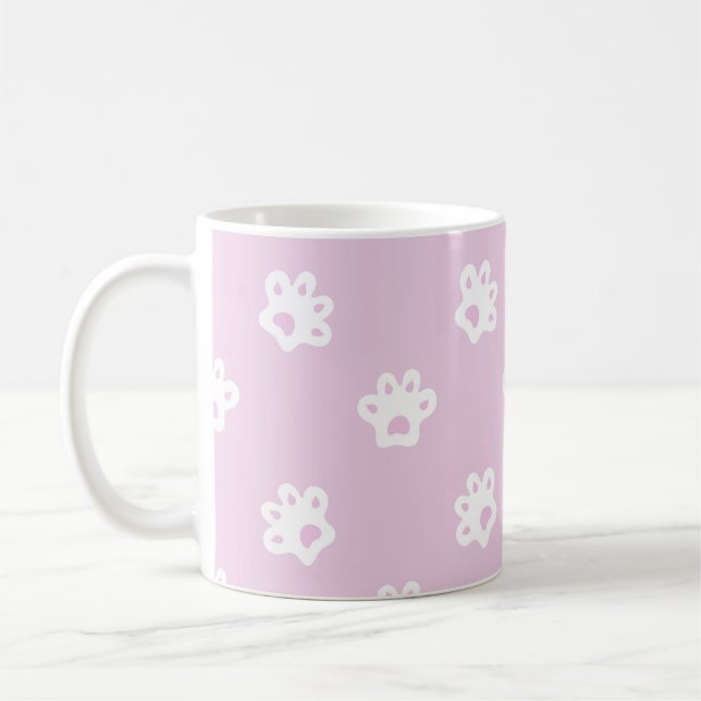 cute cat's paws pattern coffee mug (Left)