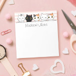 Cute Cats Personalised Notepad<br><div class="desc">Easily personalise this notepad with your custom name and title. The design features a bunch of cute hand-drawn cartoon kittens.</div>