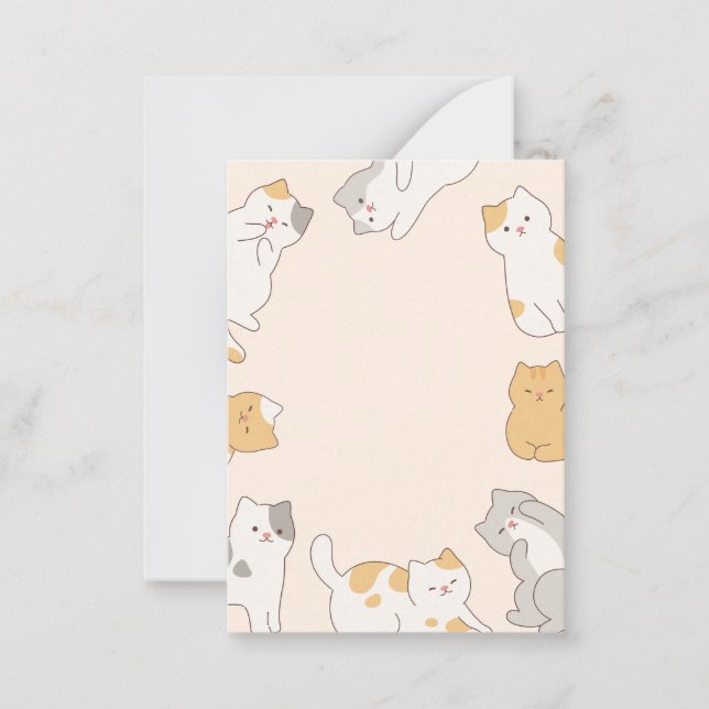 Cute cats pet  card (Front)