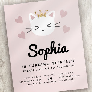 Cute Cats Pink Budget Birthday Party