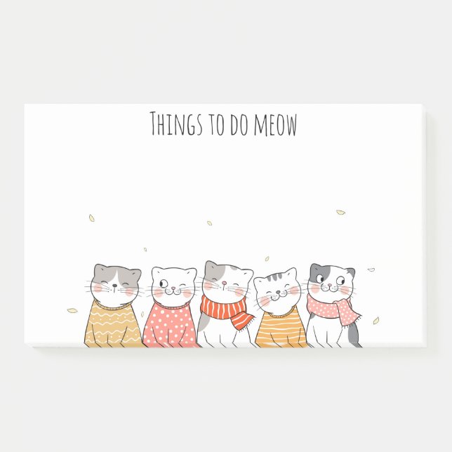 Cute Cats Post-It Notes (Front)
