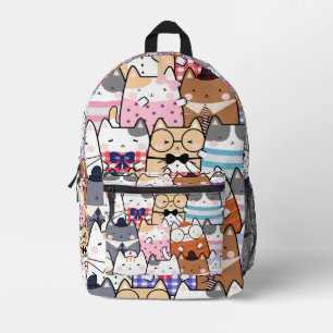 Cute Cats Printed Backpack
