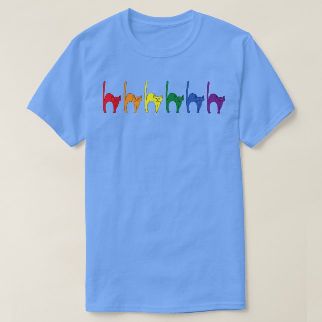 Cute Cats Rainbow Flag T-Shirt (Design Front)