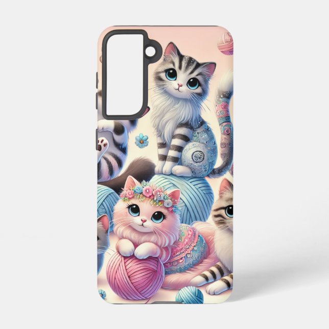 Cute Cats Samsung Galaxy S21 Case (Back)