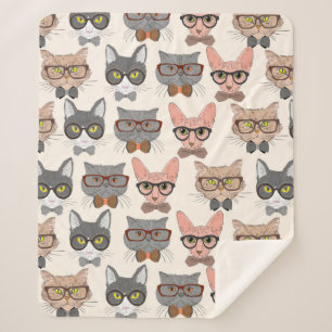 Cute Cats Sherpa Blanket