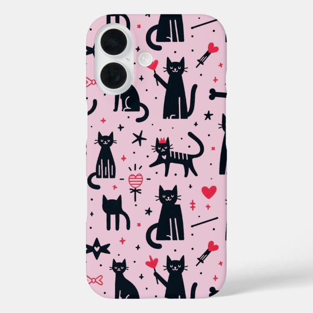 Cute cats' silhouettes iPhone / iPad case (Back)