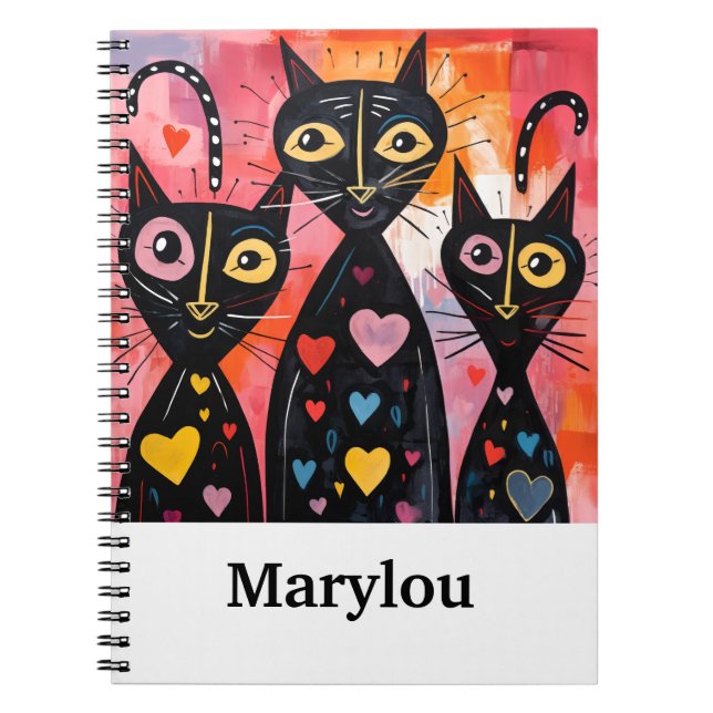 Cute Cats Spiral Notebook  (Front)