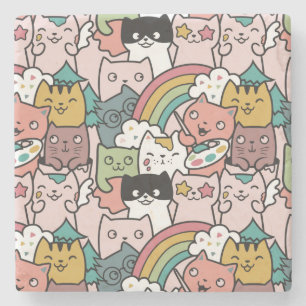Cute Cats Stone Coaster