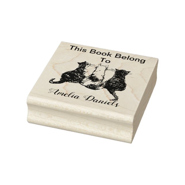 Cute Cats This Book Belongs To Rubber Stamp (Stamp)