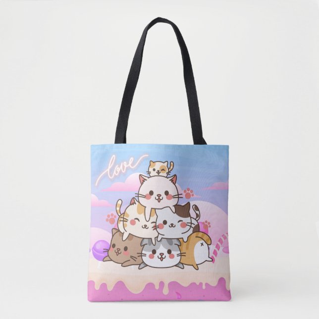 Cute Cats Tote Bag (Front)