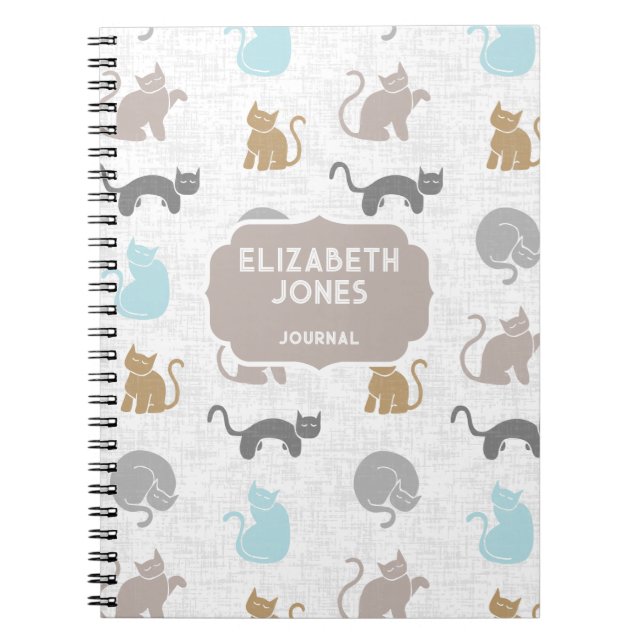 Cute Cats, Urban Color Palette Notebook (Front)