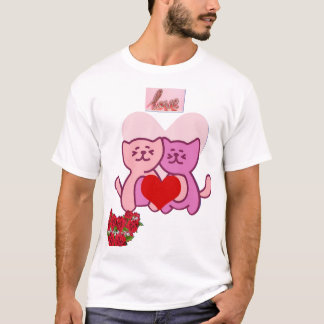 Cute Cats Valentine Love T-Shirt