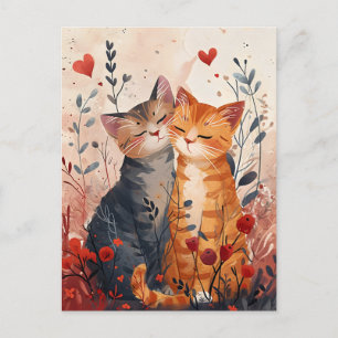 Cute Cats Valentine's day Postcard
