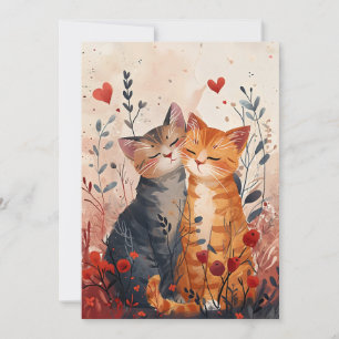 Cute Cats Valentine's day Postcard