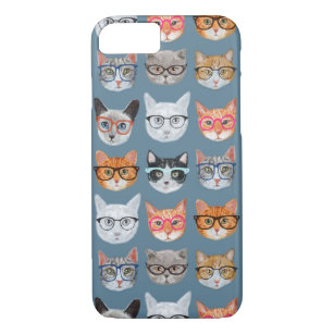 Cute Cats Wearing Glasses Pattern Case-Mate iPhone Case