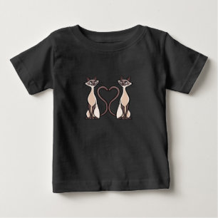 Cute Cats With Lovely Heart Baby T-Shirt