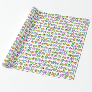 cute cats wrapping paper