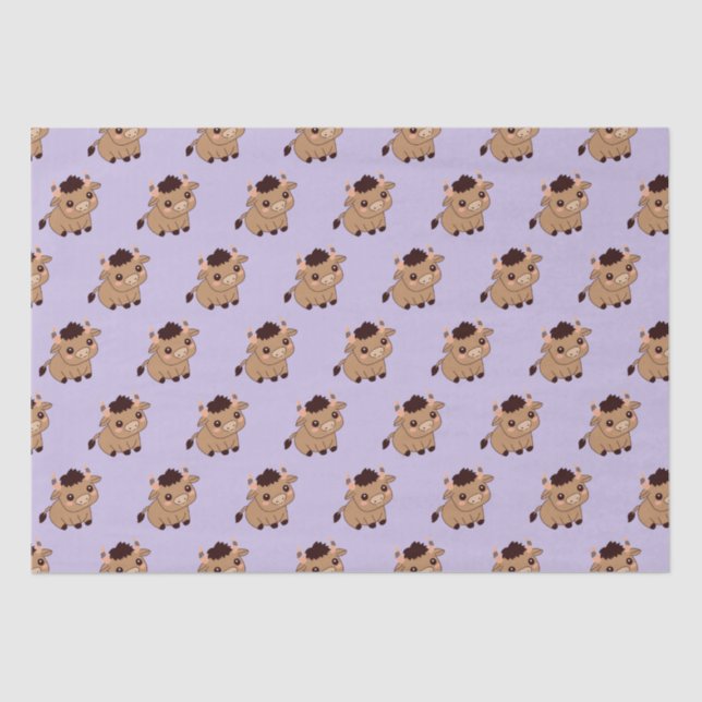 Cute Cattle pattern  Tissue Paper (Front)