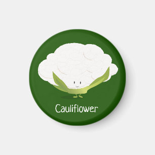 Cute Cauliflower Vegetable Food Magnet