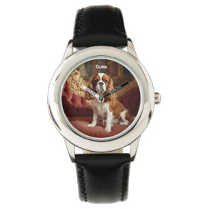 Cute Cavalier King Charles Kid's Personalised Watch