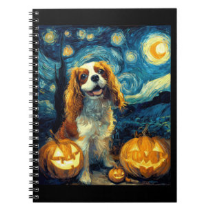 Cute Cavalier King Charles Spaniel Dog Halloween J Notebook