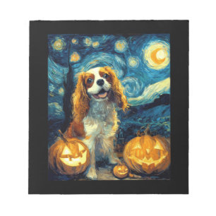 Cute Cavalier King Charles Spaniel Dog Halloween J Notepad