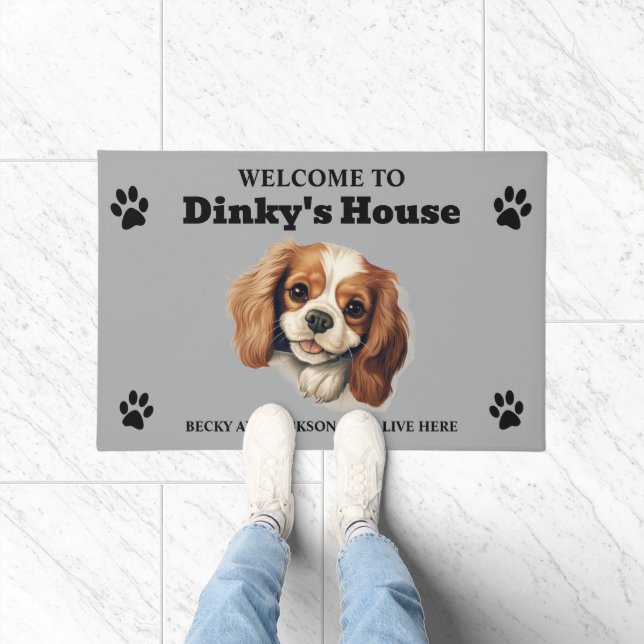 Cute Cavalier King Charles Spaniel Doormat (Indoor)