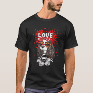 Cute Cavalier King Charles Spaniel Heart Dog Lover T-Shirt
