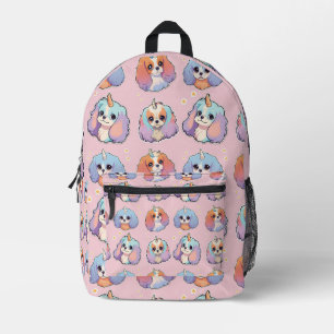 Cute Cavalier King Charles Unicorn Pastel Pattern Printed Backpack