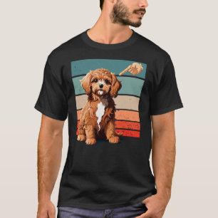 Cute Cavapoo Peeking Dog Cavapoo Dog Breed Pet Dog T-Shirt