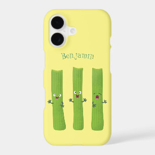 Cute celery sticks trio cartoon vegetables