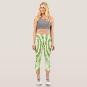 Cute celery sticks trio cartoon vegetables capri leggings