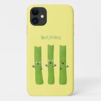 Cute celery sticks trio cartoon vegetables