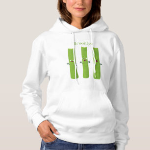 Cute celery sticks trio cartoon vegetables hoodie