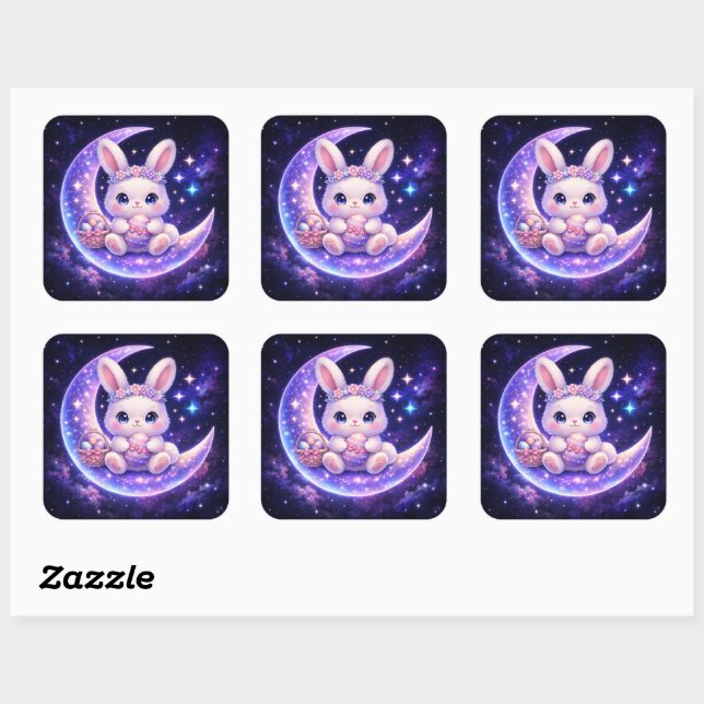 Cute Celestial Easter Bunny Sticker Sheet (Sheet)