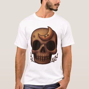 Cute Celestial Skull Art T-Shirt
