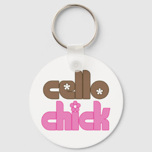 Cute Cello Chick Key Ring