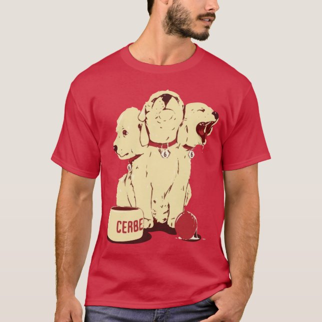 Cute Cerberus Cartoon T-Shirt (Front)