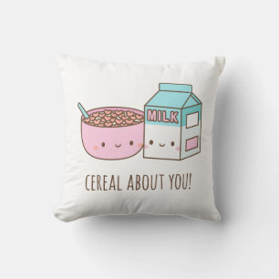 Cute Cereal About You Couple Room Decor Cushion