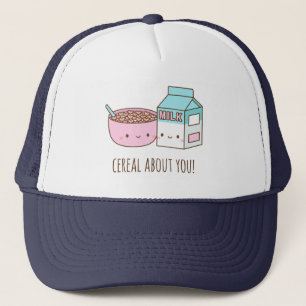 Cute Cereal About You Doodle For Her Trucker Hat