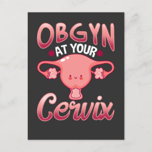 Cute Cervix Obstetrician Gynaecologist Doctor OBGY Postcard